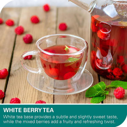 WT WEETEE Organic White Tea Bags 100ct, Low Caffeine & Rich Antioxidants