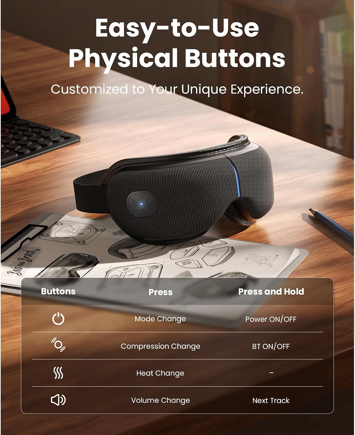 BOB AND BRAD Eye Massager with Heat and Cooling, FSA Eligible HSA Birthday Gifts for Women Men, EyeOasis 3 Elite Eye Massager for Migraine, Heated Eye Mask for Dry Eye Head Tension and Stress Relief