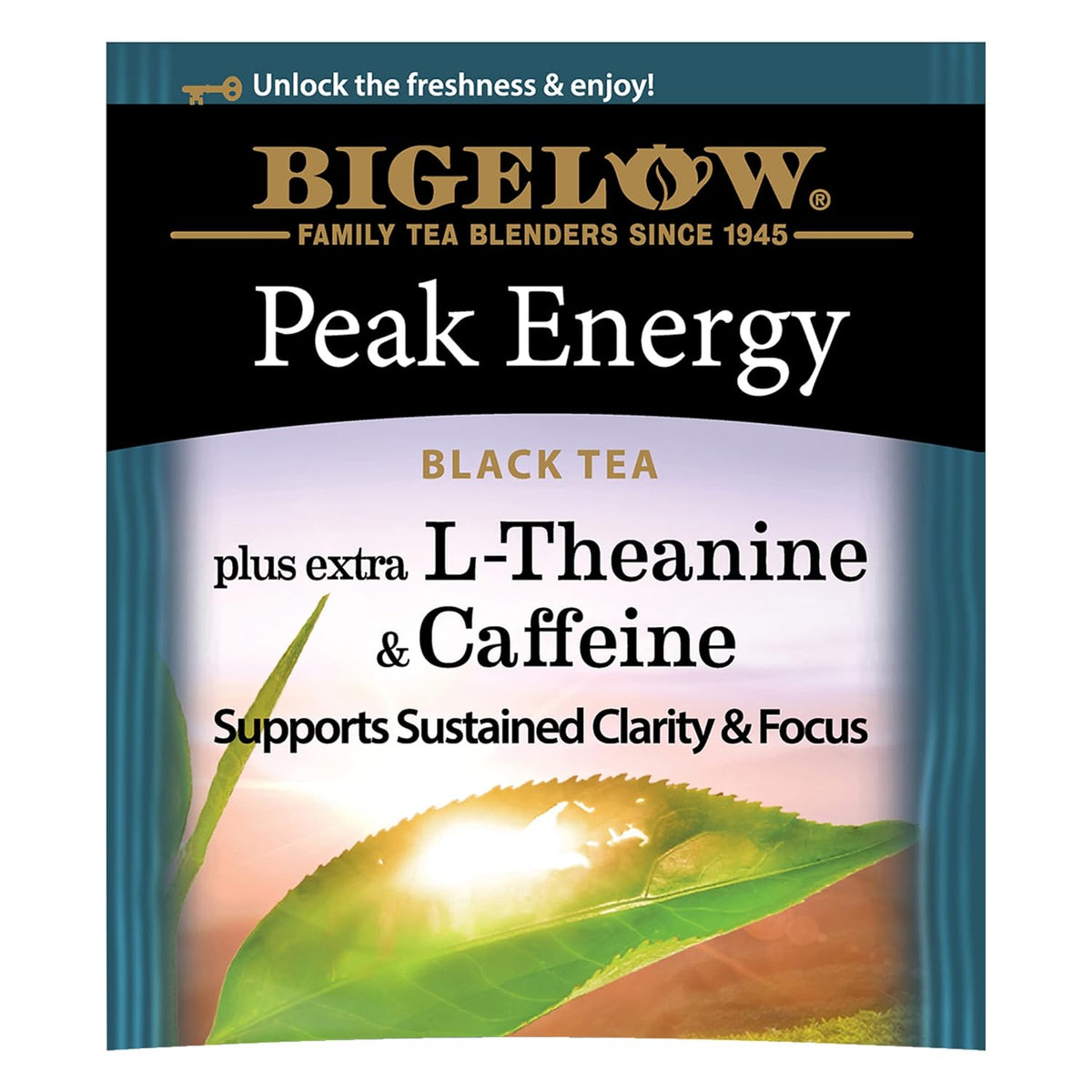 Bigelow Tea Peak Energy Plus Extra L-Theanine & Caffeine, 18 Count (Pack of
