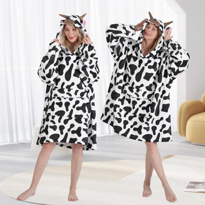 Fiosnow Sun and Moon Blanket Hoodies for Women and Men Adult Oversize Wearable Blanket Hoodies for Soft and Warm