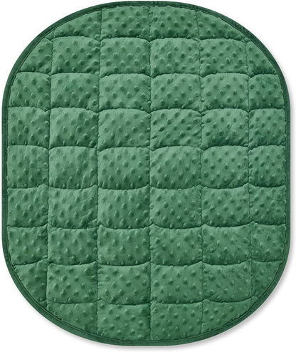 TONGDADA Weighted Lap Blanket 7lbs for Adult,Perfect for Relaxation, Lounging, Napping, Sleeping & Travel,Luxury Minky Weighted Body Blanket,Weighted Throw Blanket-Dark Grey Minky Dot, 29" x 24"