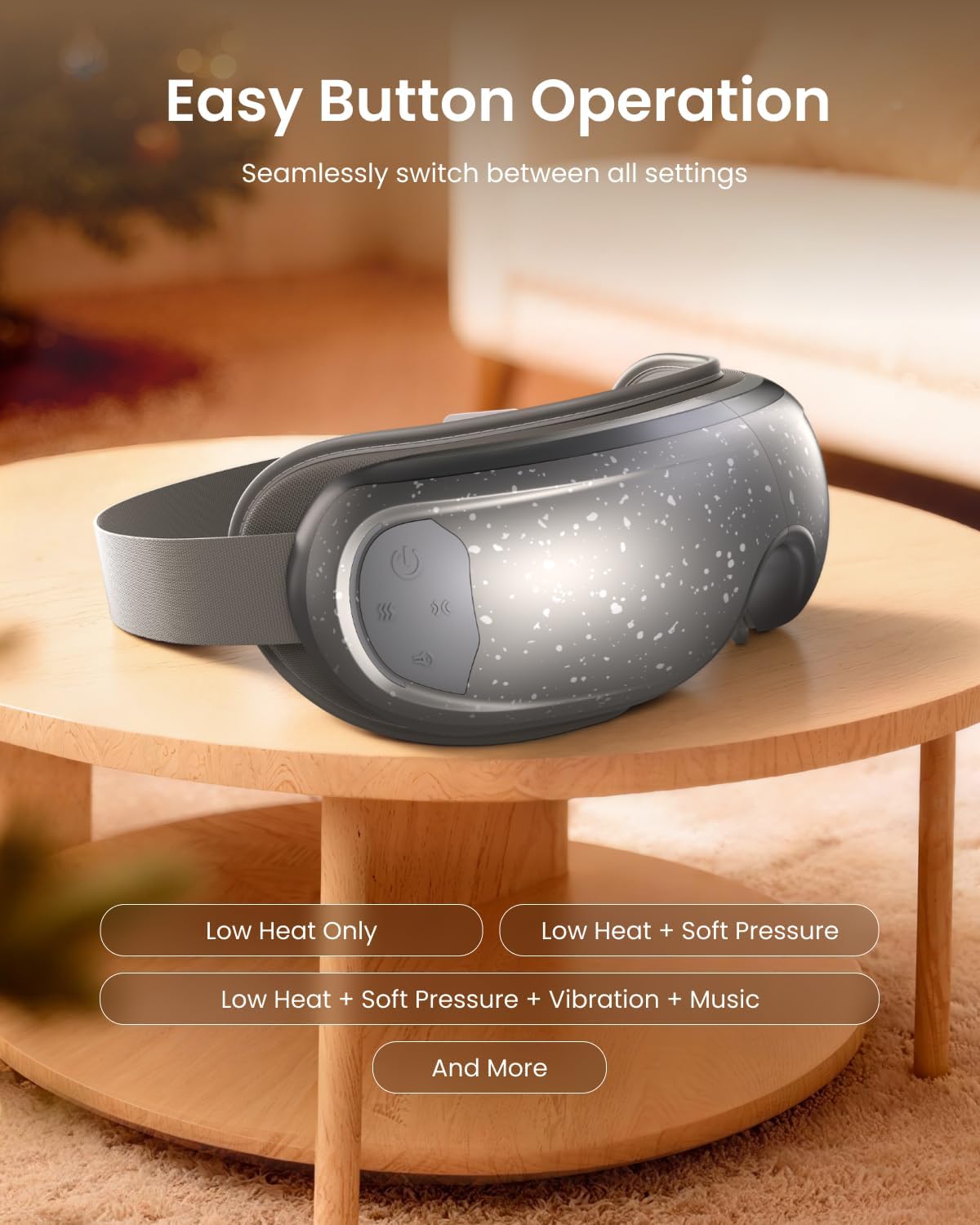 RENPHO Eye Massager with Heat and Cooling Voice Control, Birthday Gifts for Men Women, FSA Eligible HSA, Massaging Eye Mask for Dry Eyes Head Tension and Stress Relief - Eyeris Kintsugi