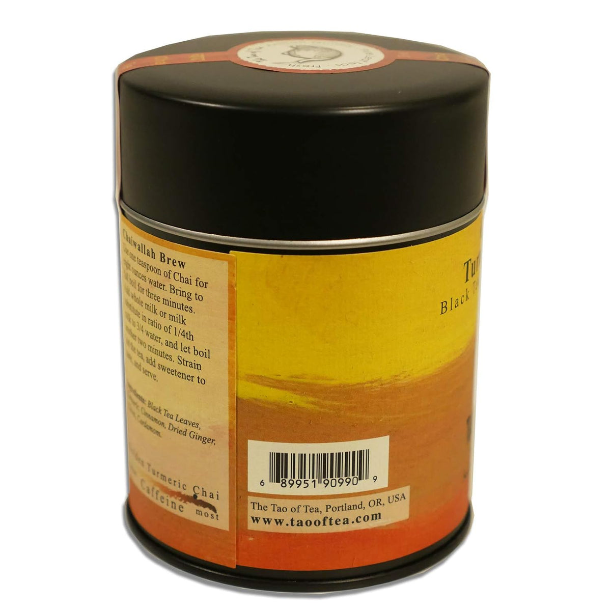The Tao of Tea Golden Turmeric Chai, Loose Leaf Chai Tea with Turmeric, 4 Oz
