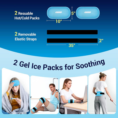 Comfytemp Gel Ice Packs for Injuries Reusable, Hot Cold Compress Ice Packs