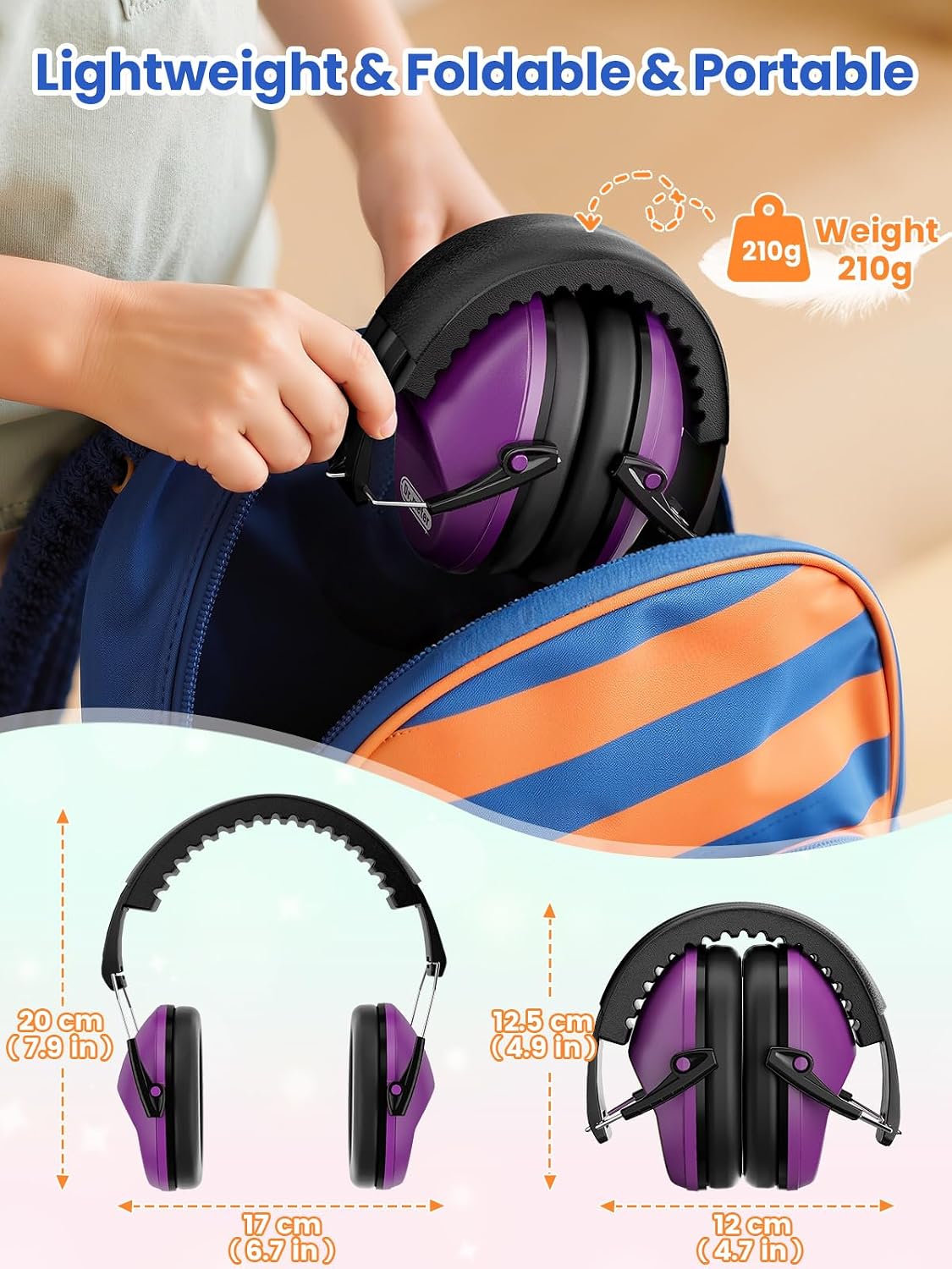 Dr.meter Ear Muffs for Noise Reduction: 27.4SNR Noise Cancelling Headphones for Kids Adults, EM100 Adjustable Hearing Protection Earmuffs for Monster Jam, Autism Sensory, Concerts, Fireworks