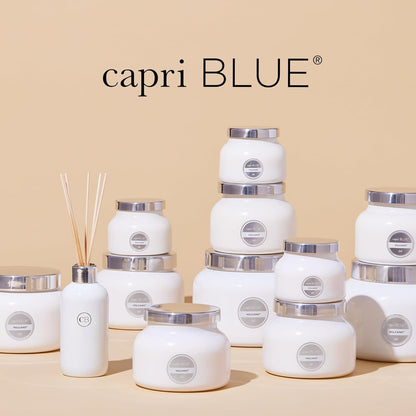 Capri Blue Volcano Reed Diffuser Set, Includes Reeds, Fragrance Oil, and Glass Bottle for Home Décor, Room Fresheners, White (8 Fl Oz)