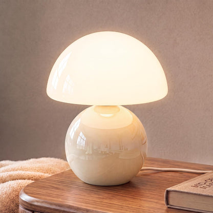 Dawnwake Mushroom Lamp Table Lamp for Bedroom-Small Desk Table Lamps,White