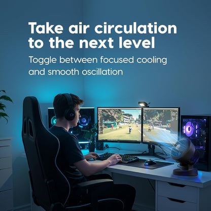 IRIS USA WOOZOO Air Circulator Fan with Remote, Oscillating, 5 Speeds, 82ft Max Air Distance, 90° Adjustable Tilt, 30db Quiet Motor, Small Fan for Bedroom, Office, Dorm, White