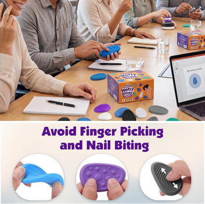 Fidget Toys Bulk for Adults: 72 Pack Sensory Worry Stones - Hard Textured Calming Stones for Stress Relief - Bulk Classroom Prizes Autism ADHD Tools - Quiet Sensory Fidget Gifts for Adults Teens