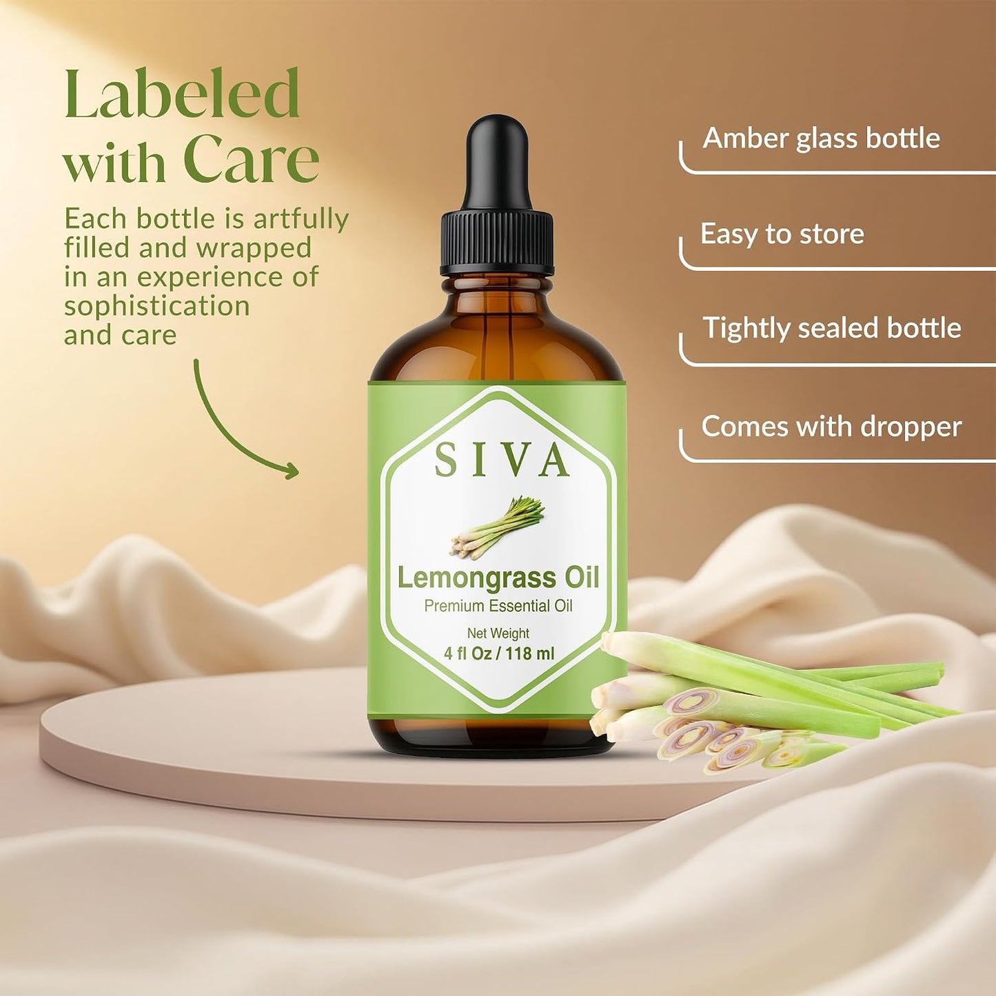 Siva Lavender Essential Oil, Huge Bottle, Large Size, 16 Fl Oz (473 ml)