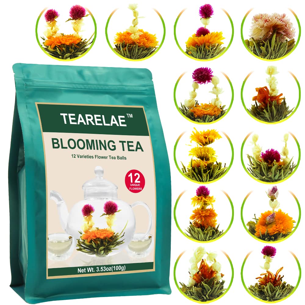 TEARELAE - Chamomile Lavender Tea, 50 Herbal Tea Bags with Lemon Balm for Relaxation & Bedtime - Non-GMO - Caffeine-Free - Floral & Soothing