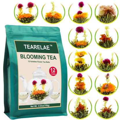 TEARELAE - Chamomile Lavender Tea, 50 Herbal Tea Bags with Lemon Balm for Relaxation & Bedtime - Non-GMO - Caffeine-Free - Floral & Soothing