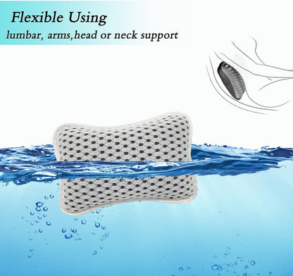 Bath Pillows for tub,Home Spa Pillows for Bathtub, Hot Tub,Head and Neck Support with 2 Strong Suction Cups,White