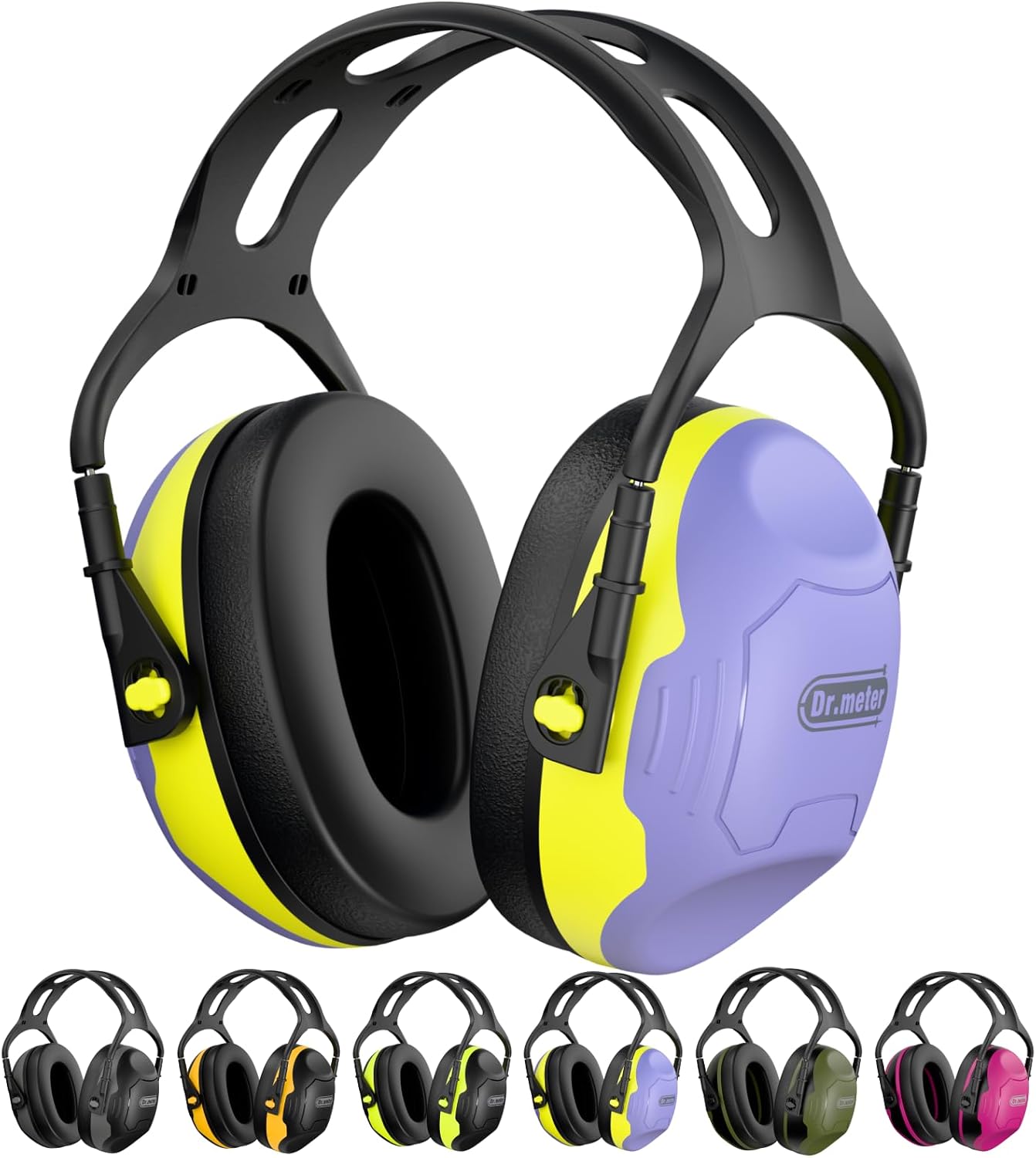 Dr.meter Ear Protection Ear Muffs, Noise Cancelling Headphones for Adults Kids 31dB Earmuffs for Noise Reduction, Hearing Protection for Shooting Gun Range, Mowing, Monster Jam, Sensory, Fireworks