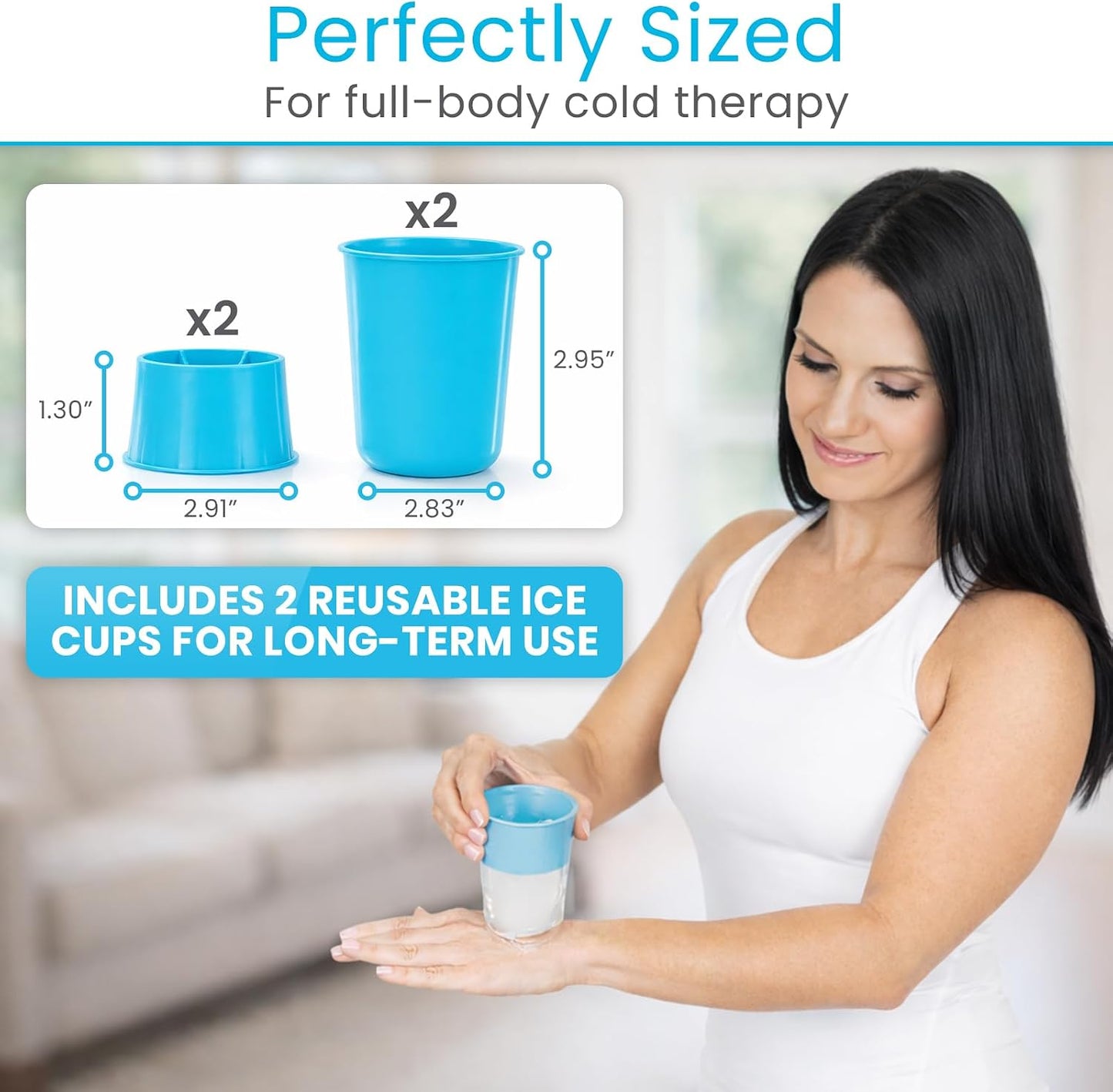 Arctic Flex Ice Roller for Face, Eyes & Neck (2 Pack) - Facial Ice Cube