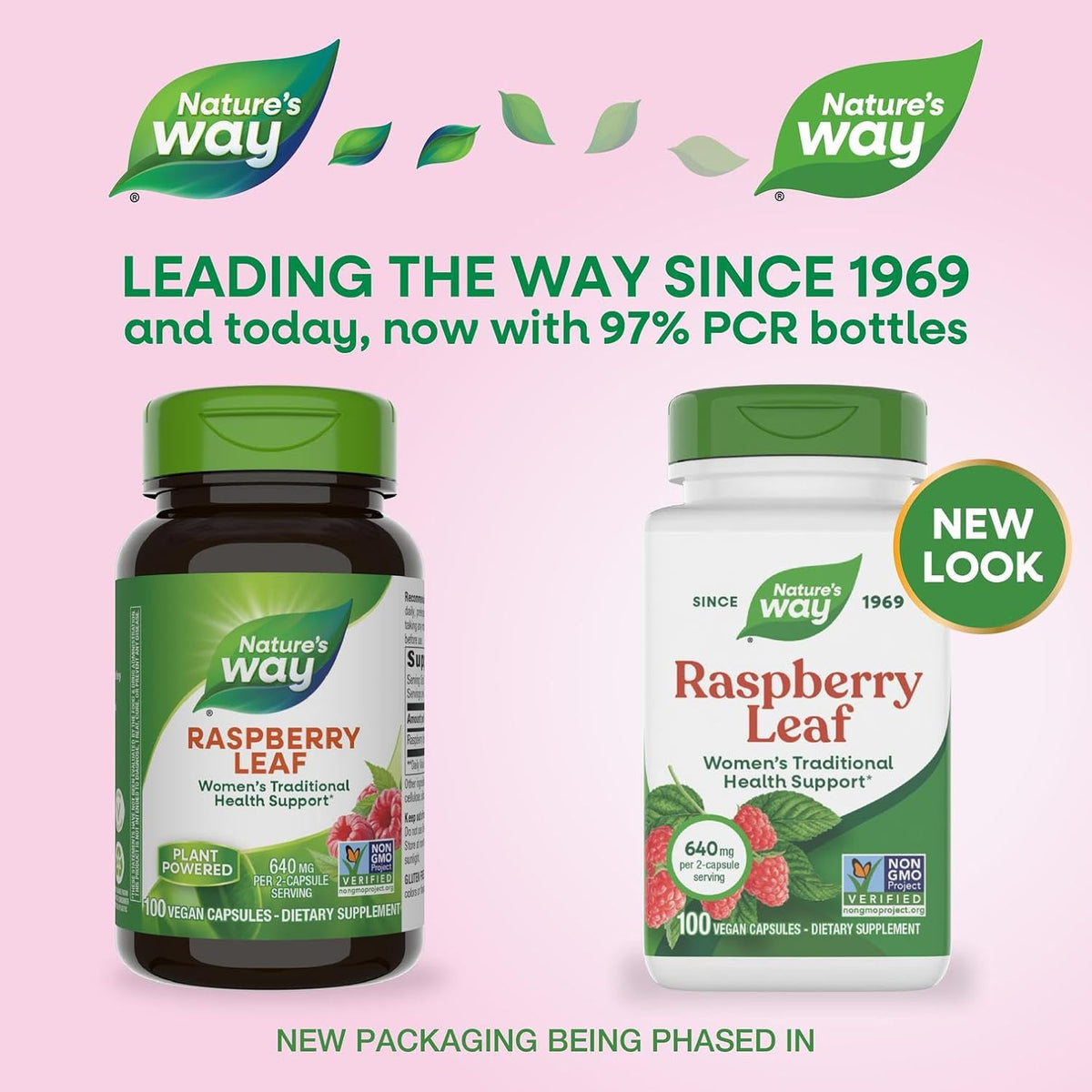 Nature's Way Raspberry Leaf - Traditional Women’s Wellness Supplement for Plant-Based Support* - Traditional Herbal Supplement - Vegan, Gluten-Free & Dairy-Free - 100 Count (50 Servings)