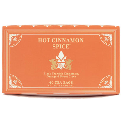 Harney & Sons Hot Cinnamon Spice Black Tea Bags, 40 Count