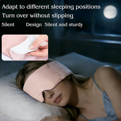 Weighted Sleep Mask for Side Sleepers, 100% Blackout Eye Mask for Sleeping with Adjustable Strap, Dual-Sided Cooling Silk & Warm Cotton Blindfold, Zero Pressure Eye Cover for Travel, Nap & Yoga
