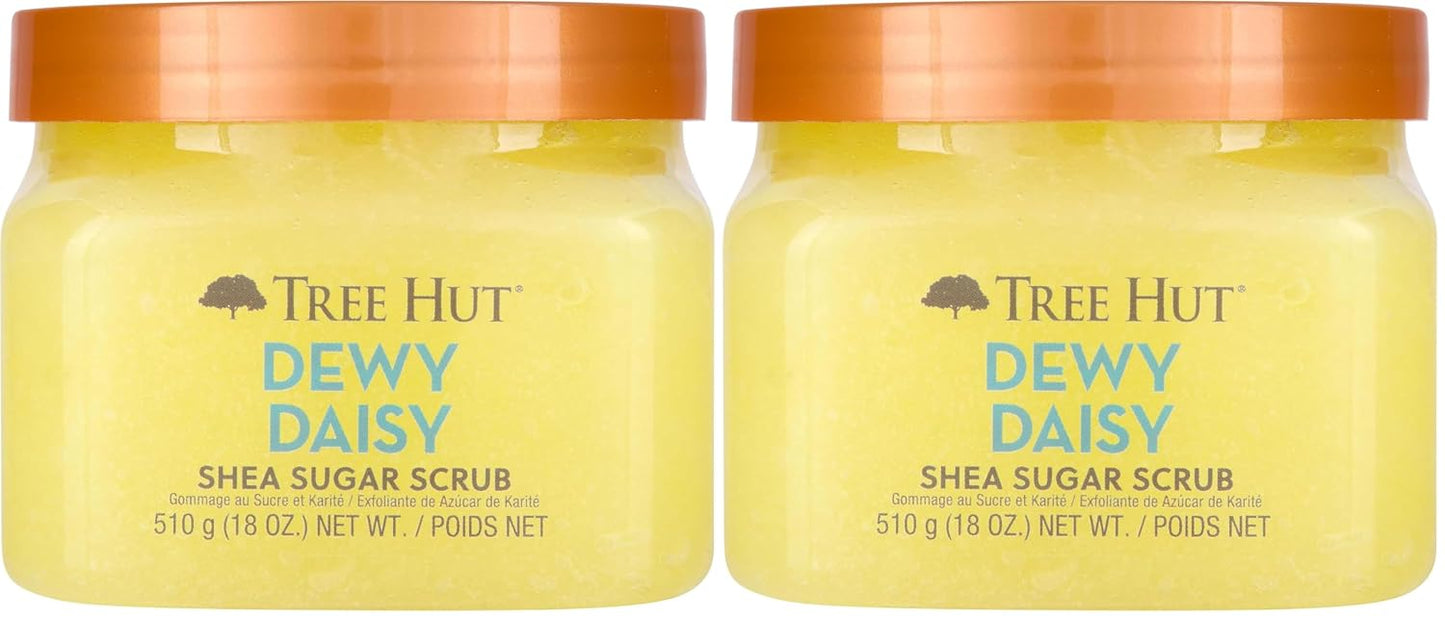 Tree Hut Blue Lagoon Shea Sugar Scrub, Exfoliating, Hydrating & Moisturizing Body Scrub with Shea Butter & Nourishing Essential Oils, Smooth & Soften Skin, 18 oz
