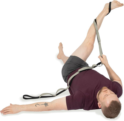 OPTP Stretch Out Strap Pro with Exercise Book, 11 Loops USA-Made Yoga Strap