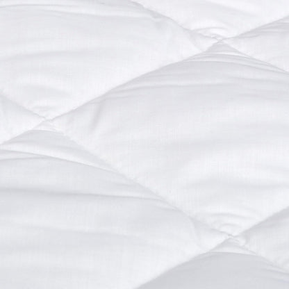 Amazon Basics Hypoallergenic Quilted Breathable Mattress Topper Pad with Protection, 18 Inches Deep, King Size, White