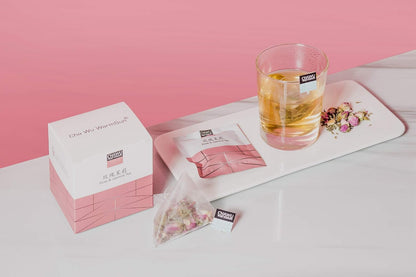 ChaWuWarmSun Rose and Jasmine Green Tea Bags, 16 Count, 8 Bags/Box Pack of 2