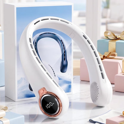 𝟐𝟎𝟐𝟔 𝐔𝐩𝐠𝐫𝐚𝐝𝐞 BNBZ Portable Neck Fan,6000mAh Rechargeable Wearable Fan with LED Display,4 Speeds,Up to 15H Runtime,Quiet 360° Airflow Hands-Free Personal Fan for Travel,Work,Gym &Outdoor Use