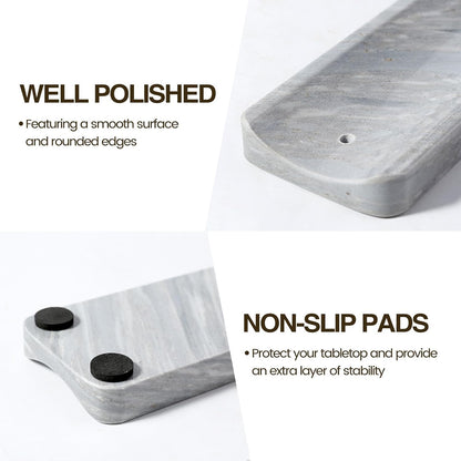 Koville Marble Incense Holder, Incense Holder for Sticks, Incense Sticks Holder Ash Catcher for Meditation Yoga SPA, Natural Stone Incense Burner, Home Table Decor (Grey)