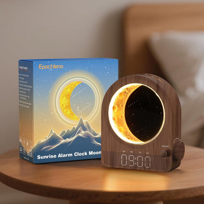 Sunrise Alarm Clock, White Noise Machine, Wood Grain