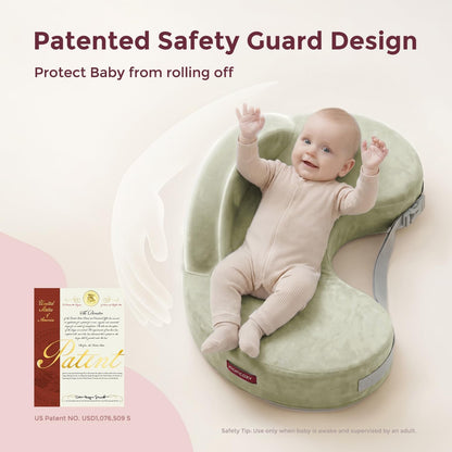 Momcozy CozyPro Nursing Pillow - All Around Lumbar & Arm Support - Safety Guard, Firm & Springy Memory Foam-Stable, Ergonomic Support, Easier Breastfeeding, Wider Cushion, Adjustable, Removable Cover