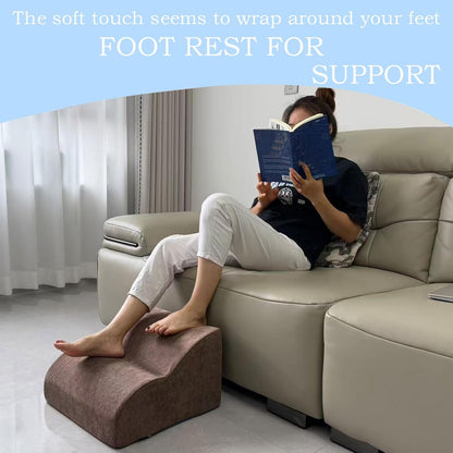 Foot Rest for Under Desk at Work.Multifunctional 3-Tier Foot Stool,with Washable Footrest.for Under Desk,Office Chair Gaming Chair & Sofa,Leg Elevation Pillow,Supports Posture -Dark Grey