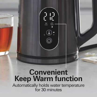 Hamilton Beach Digital 1.7L Electric Tea Kettle, Water Boiler & Heater