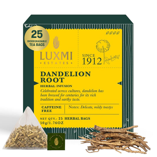 Luxmi Estates Pure Dandelion Herbal Dandelion Tea Caffeine Free Tea Bags (25 Tea bags)
