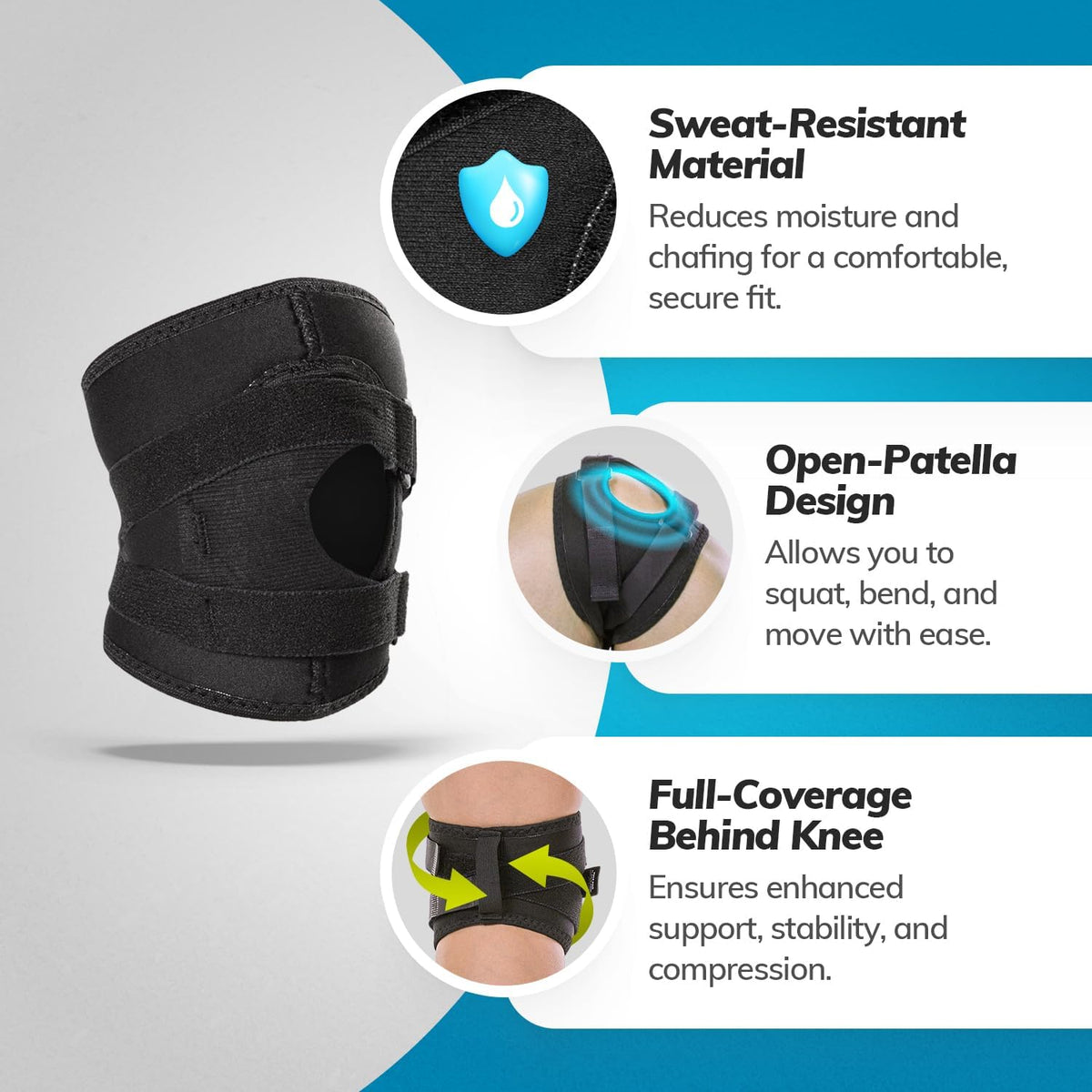 BraceAbility Patella Knee Brace for Women and Men - Patella Stabilizer Brace for Kneecap Dislocation, Patellofemoral Pain, Runners Knee, Tendonitis, MCL LCL Arthritis, Patellar Tendon, ACL (XS)