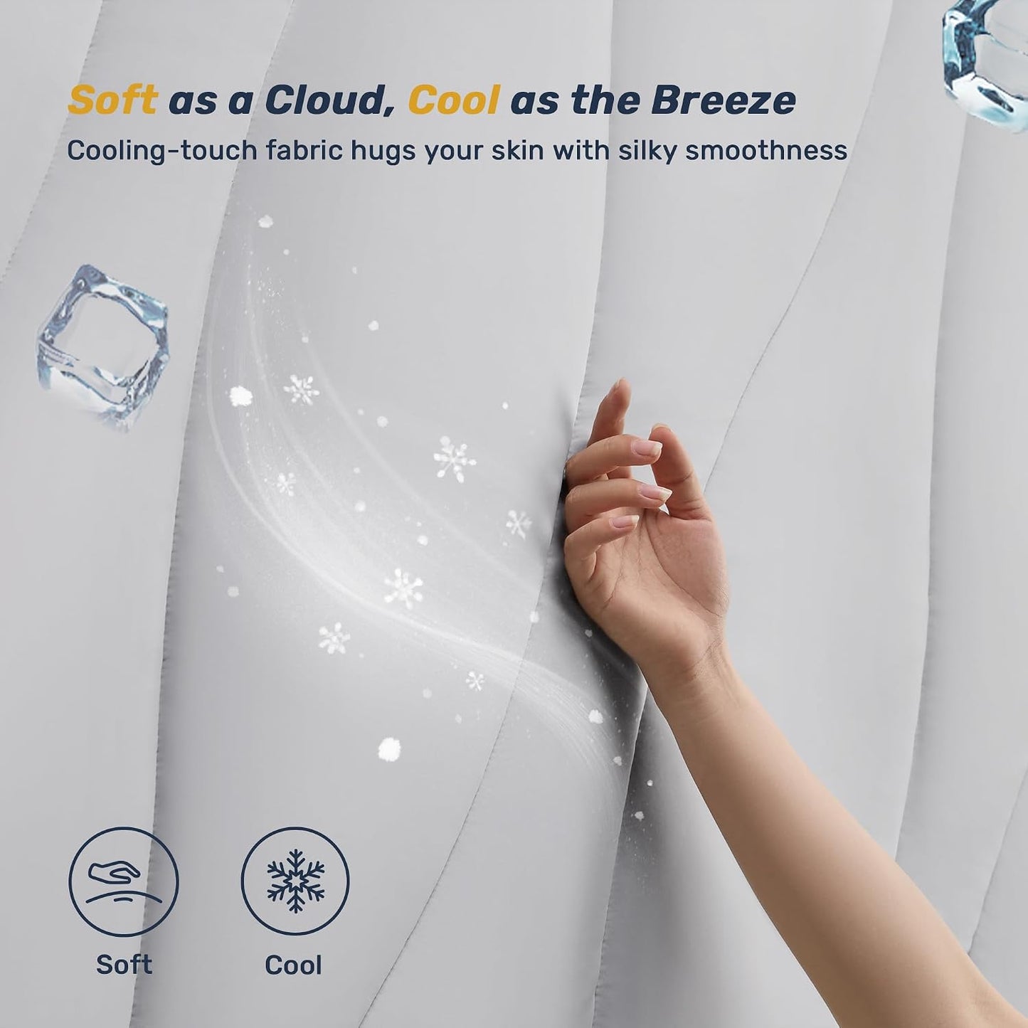 Unikome Ultra Soft Waterproof Mattress Pad King, Cooling Mattress Protector for Hot Sleepers, 5-Layers Noiseless Washable Mattress Cover with 8"-21" Deep Pocket (Light Blue, 78x80)