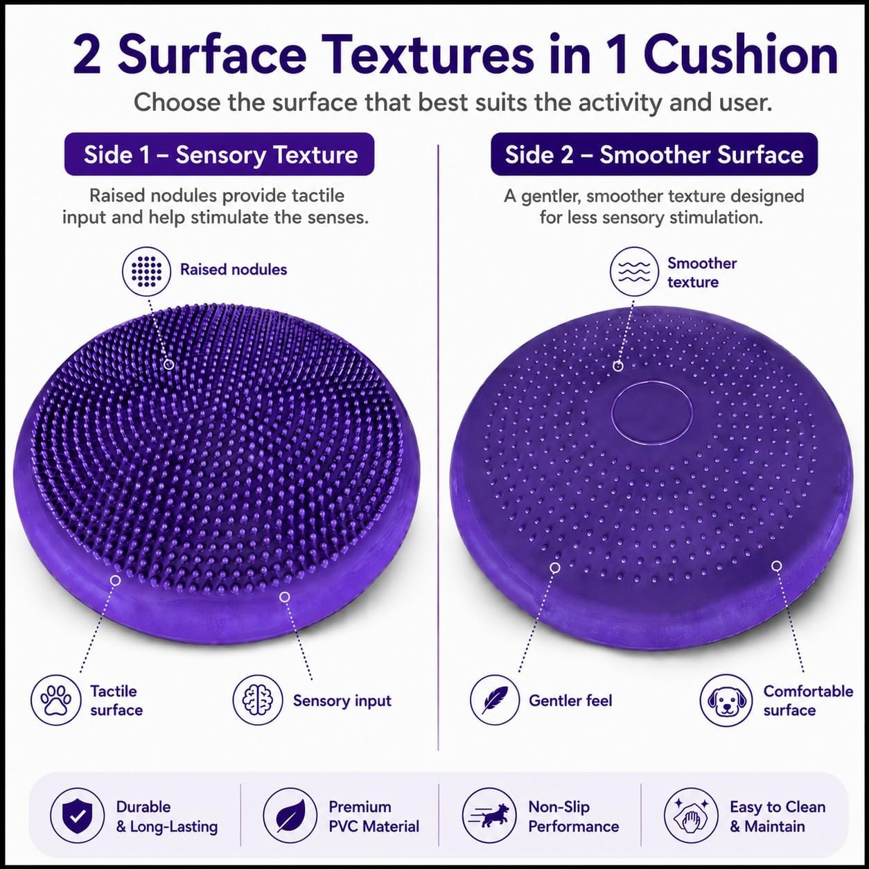DEZAL Dog Balance Disc Cushion 14" - With 2 Exercises and Pump - Dog rehab Exercise Strength Endurance Conditioning Fitness Flexibility Rehabilitation Physical Training Tool for Senior Dogs