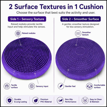 DEZAL Dog Balance Disc Cushion 14" - With 2 Exercises and Pump - Dog rehab Exercise Strength Endurance Conditioning Fitness Flexibility Rehabilitation Physical Training Tool for Senior Dogs