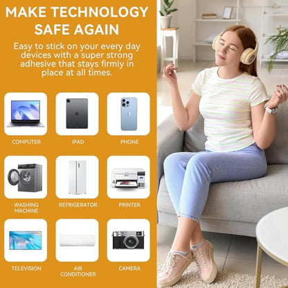 Bodywealth Chip Stickers for Cell Phones and Electronic Devices, WiFi, 5G, Tablets, 10 PC, Gold