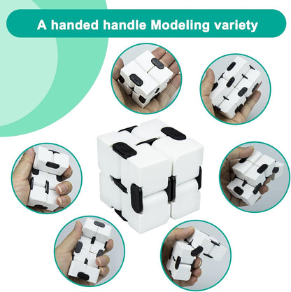 Infinity Cube Fidget Toy Stress Relieving Fidgeting Game for Kids and Adults,Cute Mini Unique Gadget for Anxiety Relief and Kill Time (Macaron Blue)