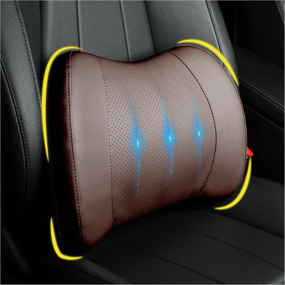 Lofty Aim Lumbar Support Pillow for Car, Car Seat Back Support for Driving | Memory Foam Car Lumbar Support for Driving Seat, Car Back Cushion, Adjustable Straps, Lower Back Pillow, Office Chairs, Black