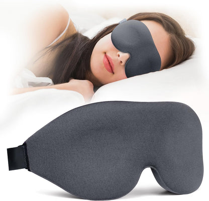 NEWVANGA Sleep Mask for Back and Side Sleeper, Block Out Light, Luxury Sleeping Eye Mask of 3D Night Blindfold, Zero Pressure Breathable Travel Eye Cover Black
