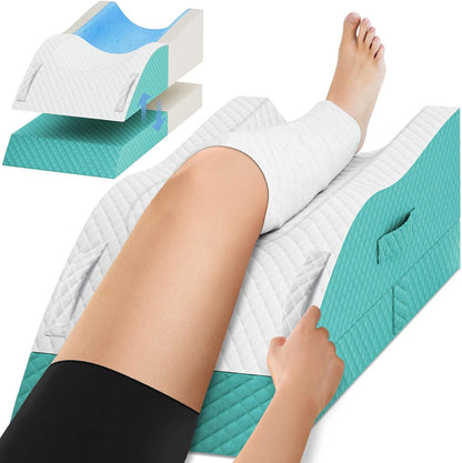 TranquilRelax Elevation Pillows for Leg After Surgery, Memory Foam Adjustable Wedge Pillow for Injury or Rest, Ankle Pillow for Sleeping Blood Circulation, Grey/Single Leg
