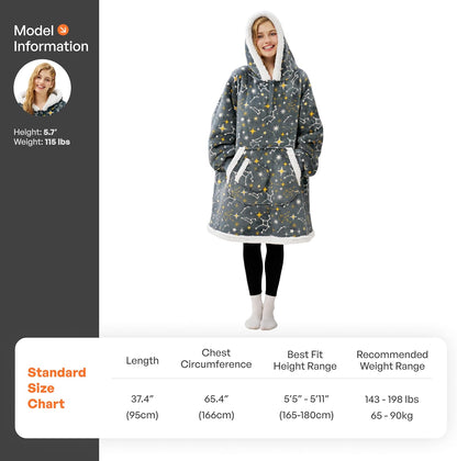 Giggling Getup Wearable Blanket Hoodie for Adults Gifts for Teen Girls Sister Women Sherpa Fleece Printed Hooded Blanket Sweatshirt Warm Cozy with Pocket & Sleeves Beige Cat
