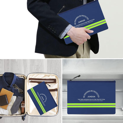 JUNDUN Fireproof Document Bags,14.2”x 10.0”Waterproof Fireproof