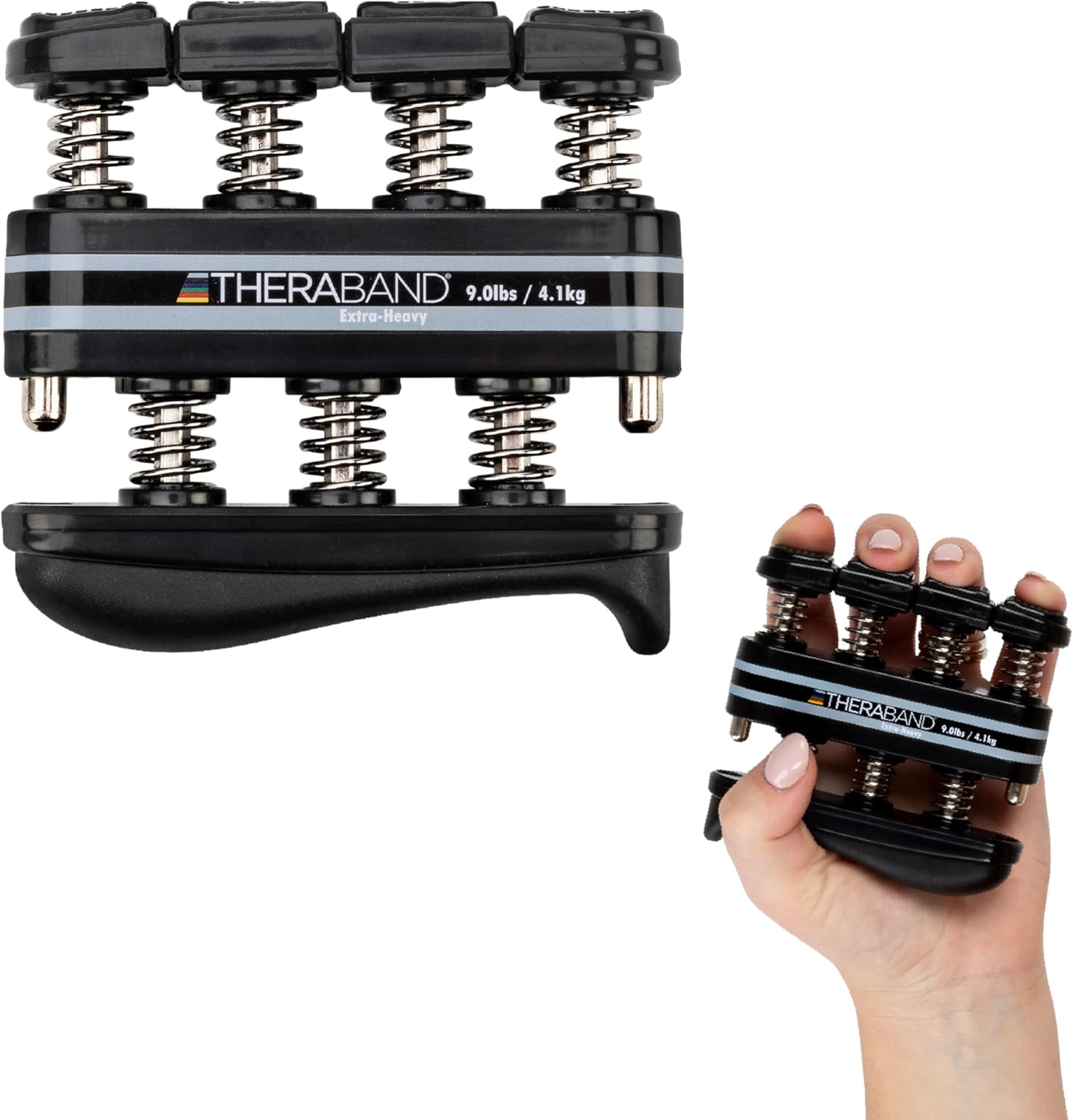 TheraBand Finger Exerciser — Hand & Finger Strengthener for Grip, Dexterity, Arthritis & Rehab — Spring-Loaded, Isolates Each Finger