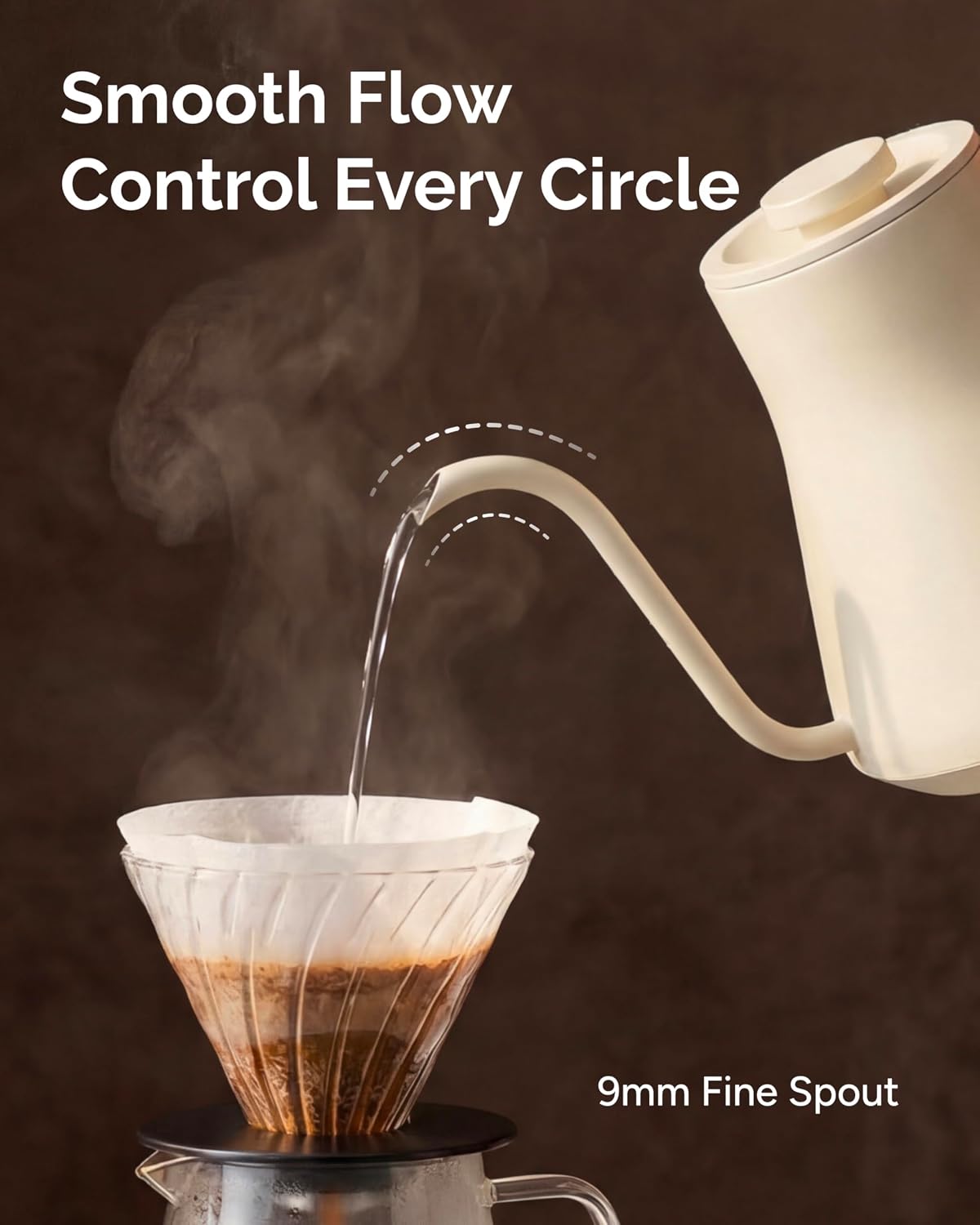 INTASTING Gooseneck Electric Kettle with ±1℉ Temperature Control 0.9 Liter