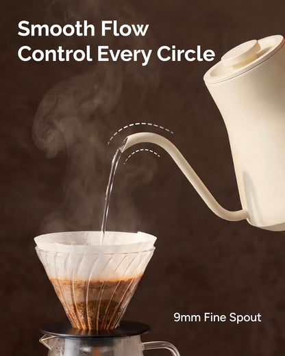 INTASTING Gooseneck Electric Kettle with ±1℉ Temperature Control 0.9 Liter