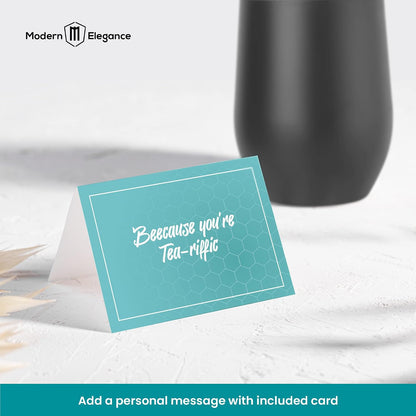 Modern Elegance Tea Tumbler Gift Set for Women, Teal