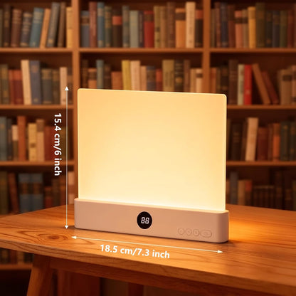 Book Light, Rechargeable Flat Reading Light with Timer for Reading at Night