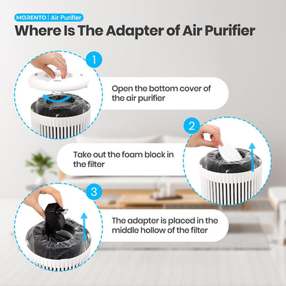Air Purifiers for Bedroom Home for Smoke Pet Dander Odors 2 Pack Ivory